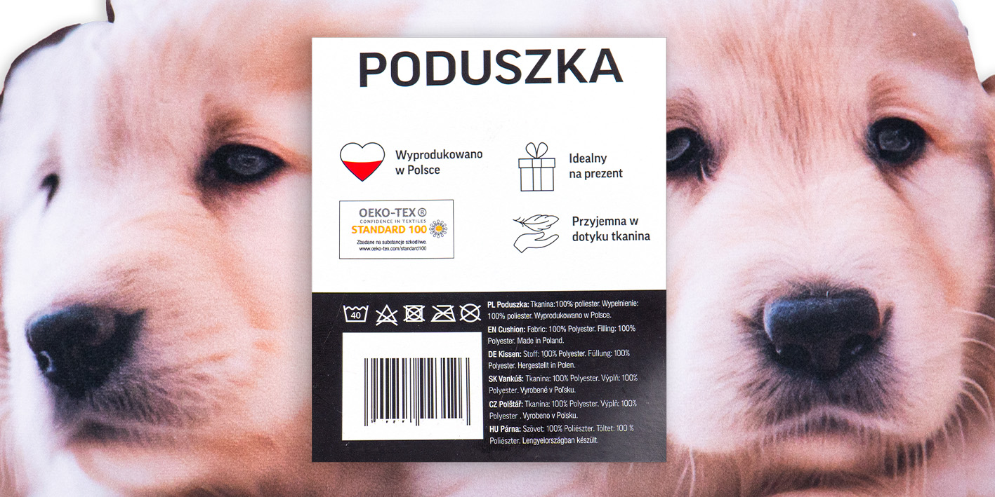 Poduszka kształtka Pies bliźniaki